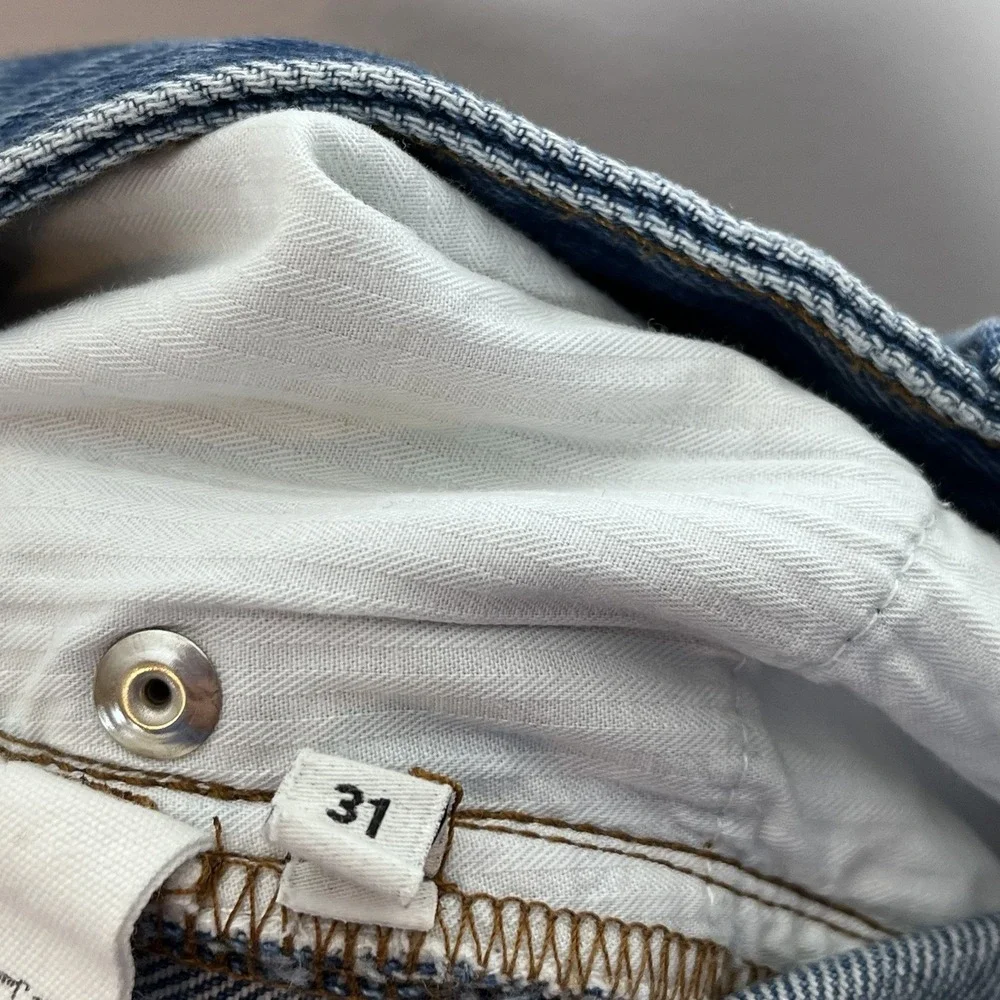 AMI Alexandre Mattiusi Skim Tapered Jeans Mens Size 31 Button Fly Medium Wash - Picture 9 of 9